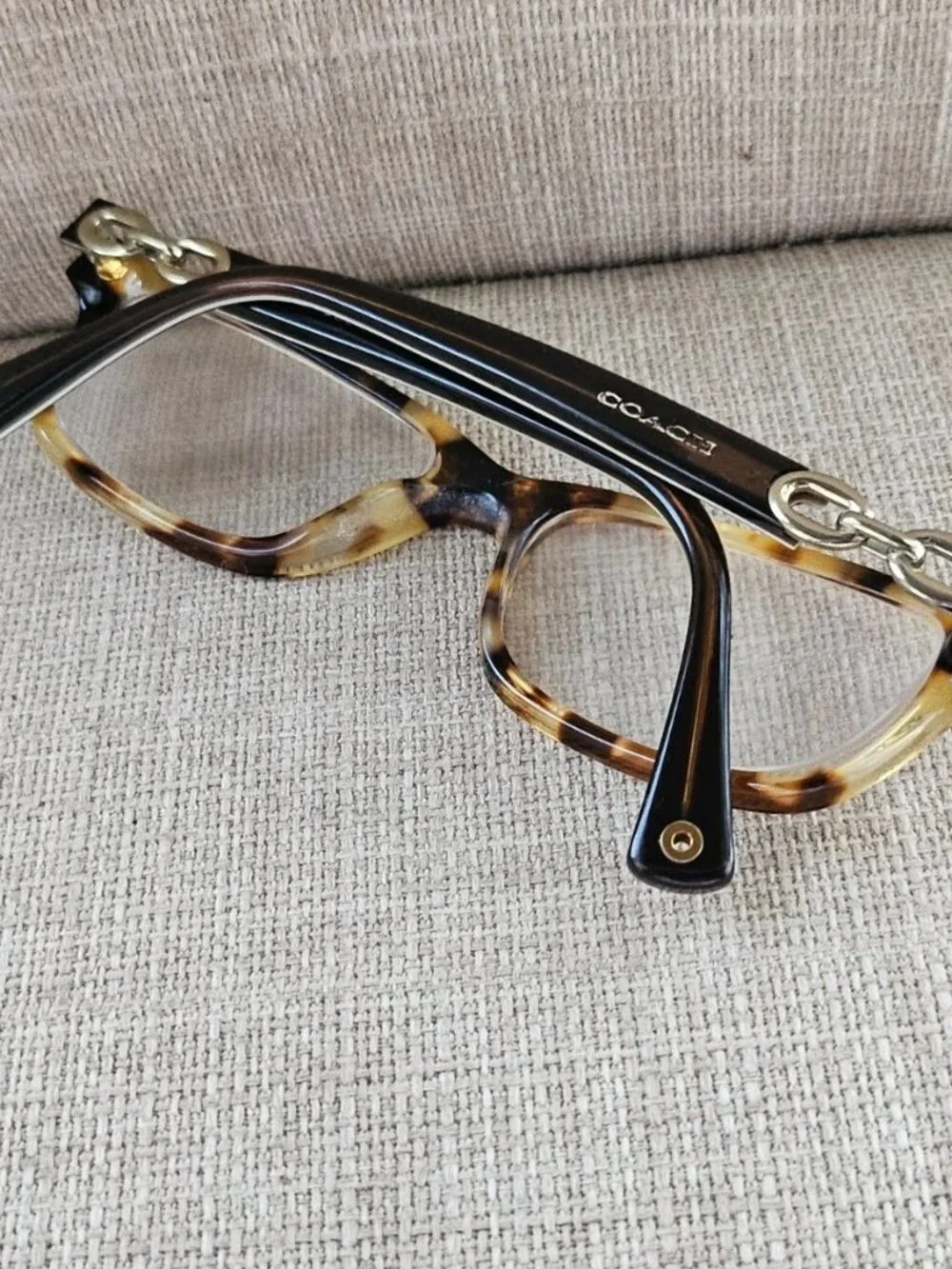 Coach Eyeglasses Frame Spotty Tortoise/ Brown Sand Sig C HC6052 Fannie Glasses